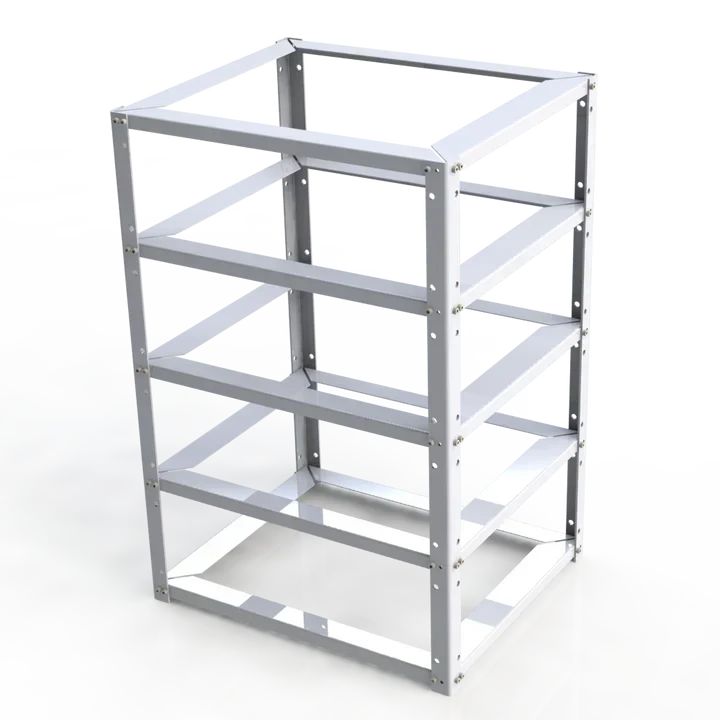 Rack pour Batteries Elios Pylontech – Compatible avec 4 Modules US5000 | Acier Galvanisé