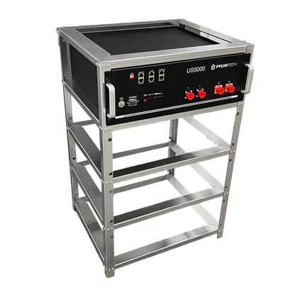 Rack pour Batteries Elios Pylontech – Compatible avec 4 Modules US5000 | Acier Galvanisé
